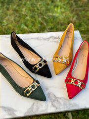 Flats Gold Classy Buckle Shoe Women Shoes