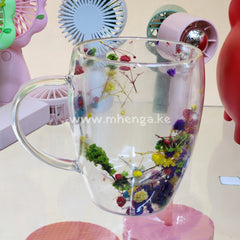 Flower Cup Glass Cute Mugs