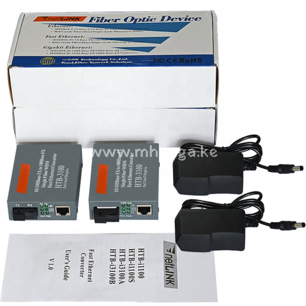 Gigabit Ethernet Media Converter 1310Nm/1550Nm 1 Rj45 Port Ethernet To Fiber Optic A Pair Of 10/100