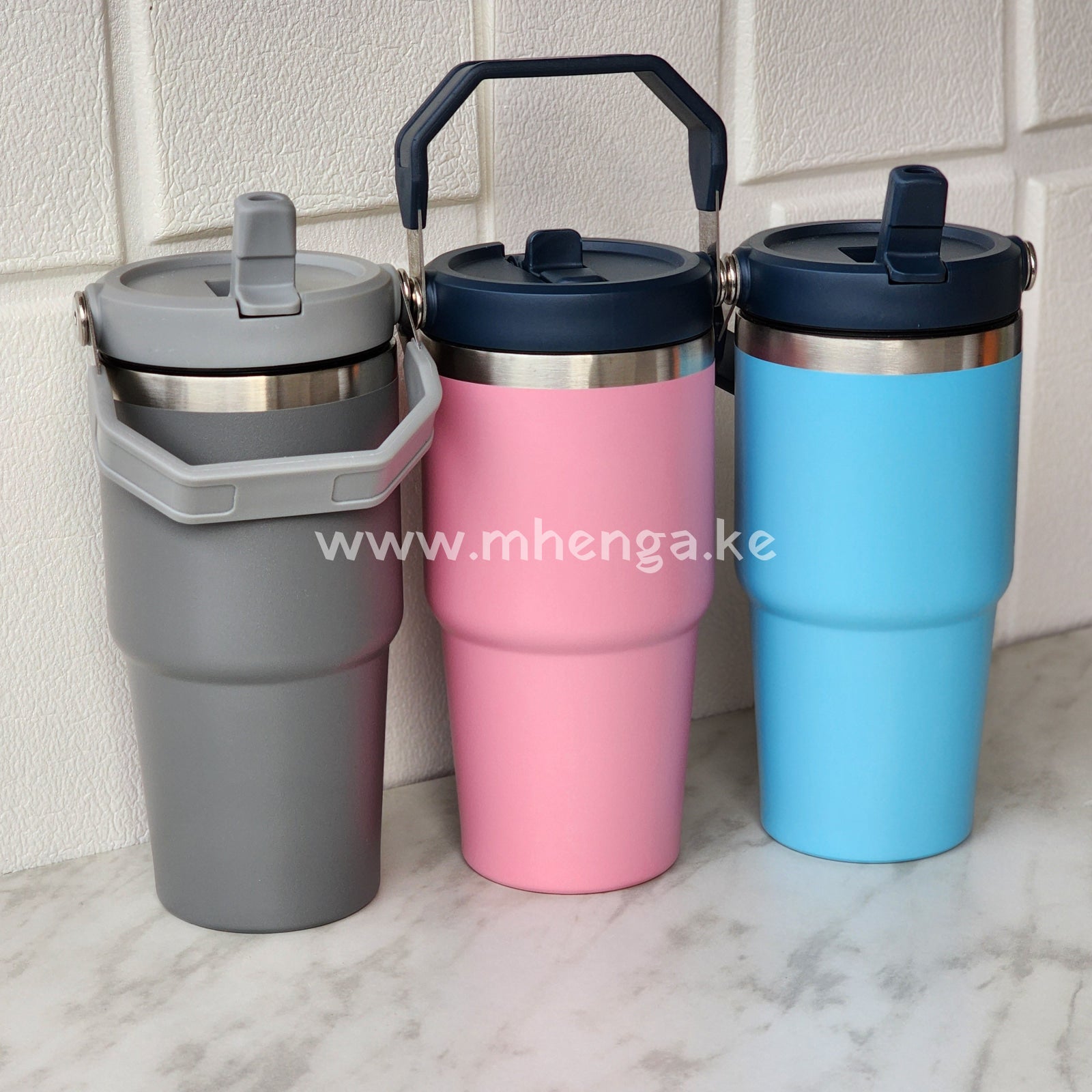 Iceflow Stainless Steel Tumbler With Straw Vacuum Insulated Water Bottle For Home Office Or Car