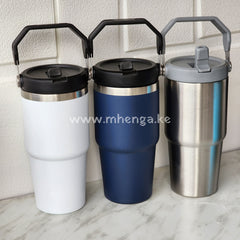 Iceflow Stainless Steel Tumbler With Straw Vacuum Insulated Water Bottle For Home Office Or Car