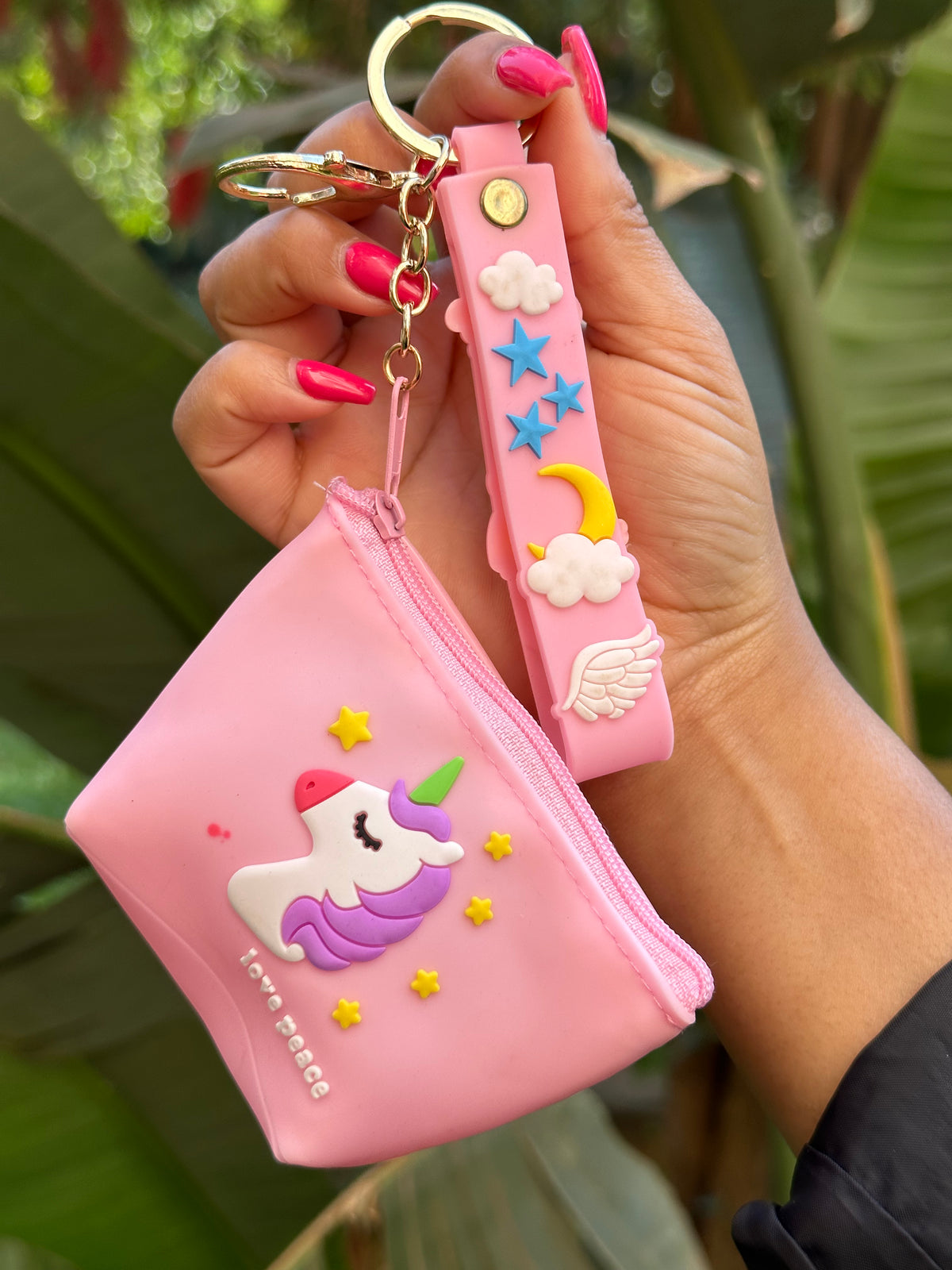 Key holder with Unicorn purse