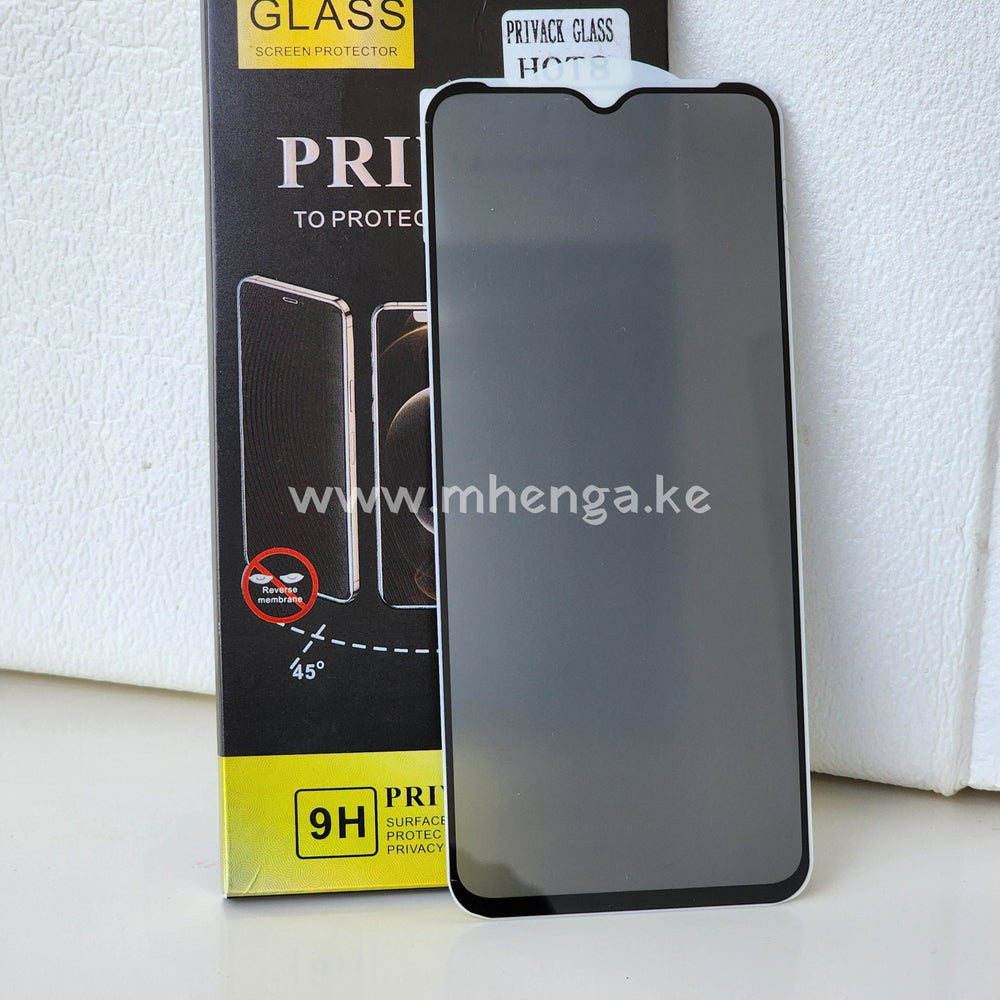 Infinix Hot 8 / A12 Screen Protector Glass 9H Privacy For Samsung A 12 Hot8
