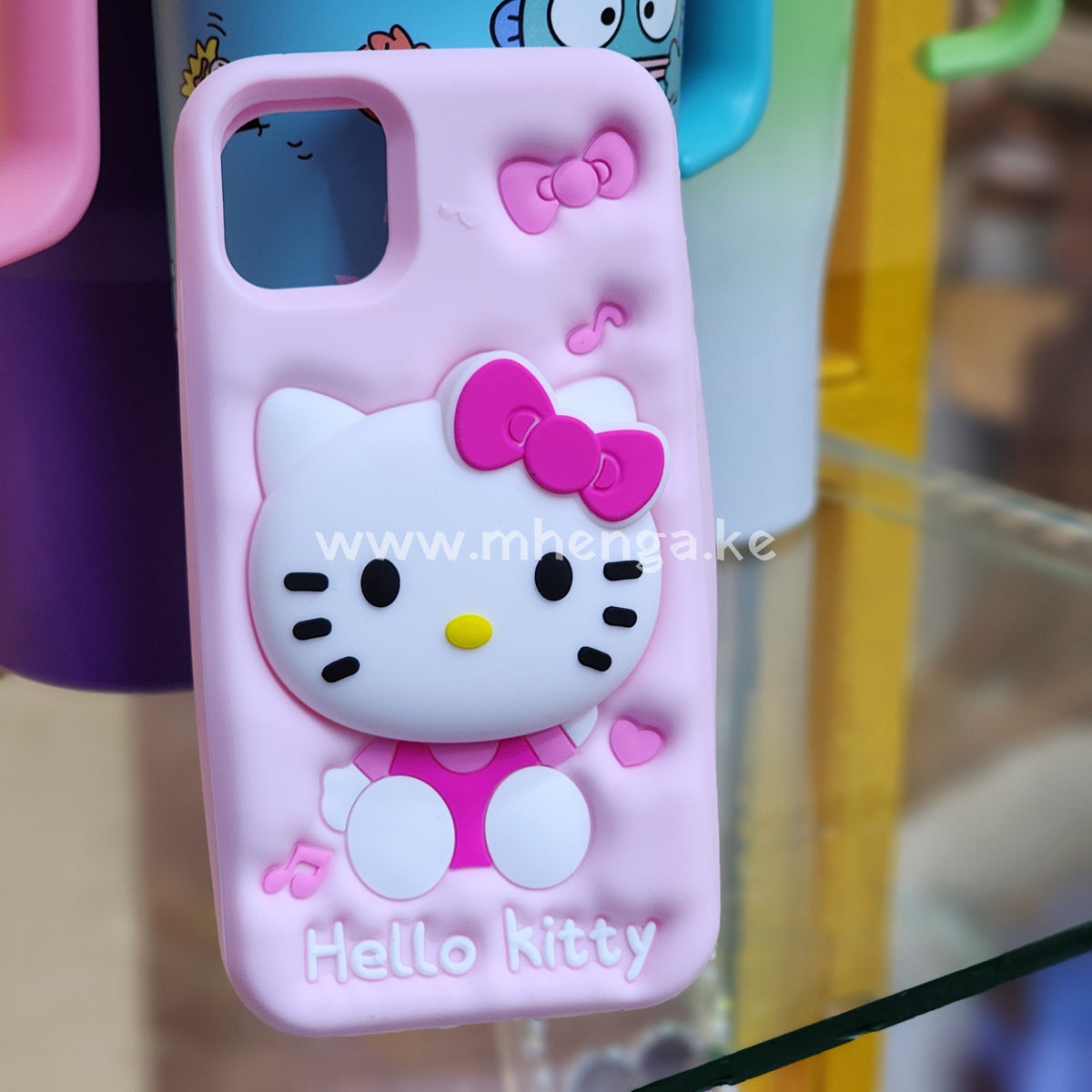 Iphone 11 3D Phone Case Silicone Pop Socket Hello Kitty