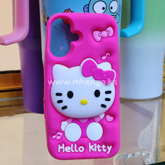 Iphone 16 3D Phone Case Silicone Pop Socket Hello Kitty