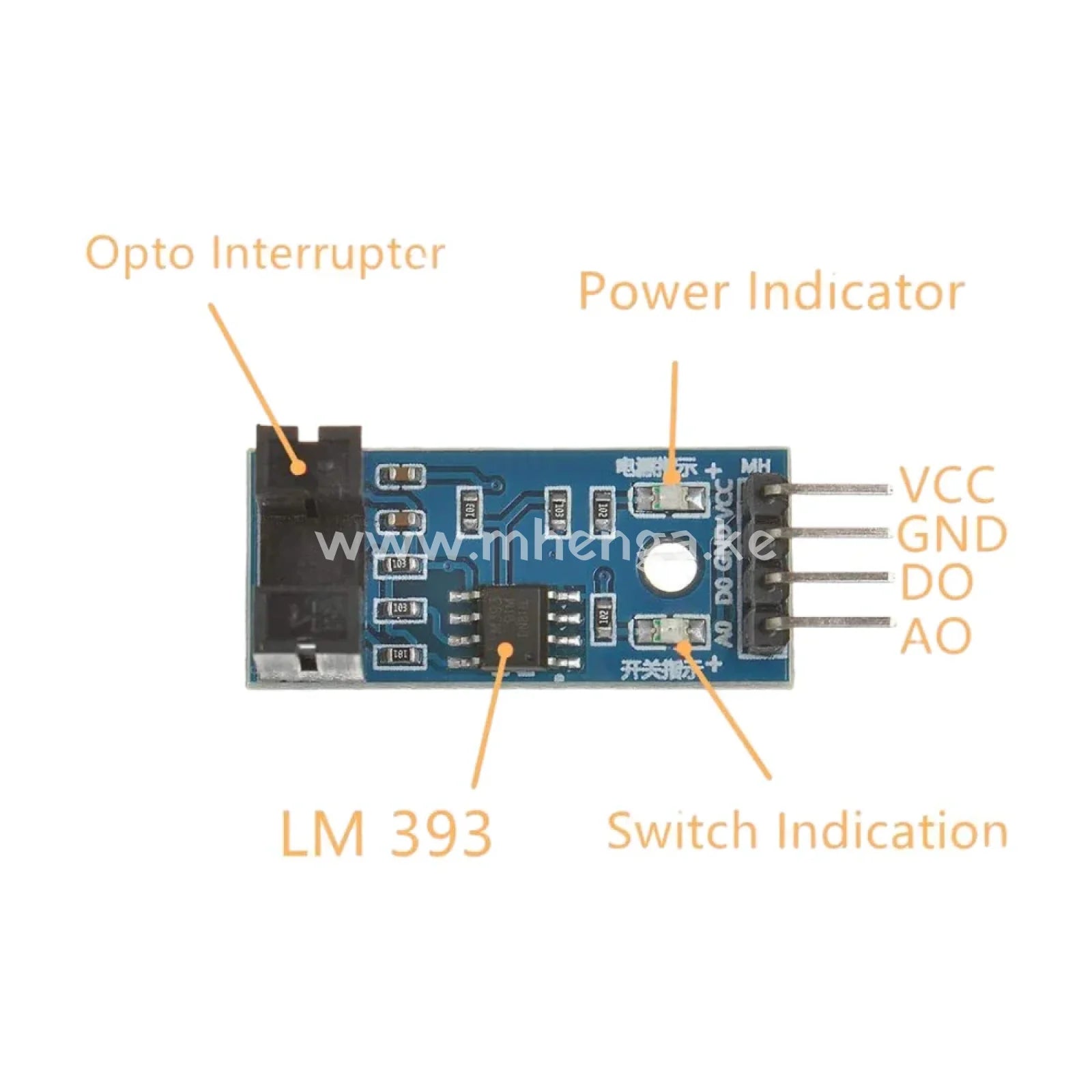 Lm393 Chip Motor Measuring Comparator Speed Sensor Module Slot Type Ir Optocoupler For Mcu Arduino