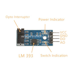 Lm393 Chip Motor Measuring Comparator Speed Sensor Module Slot Type Ir Optocoupler For Mcu Arduino