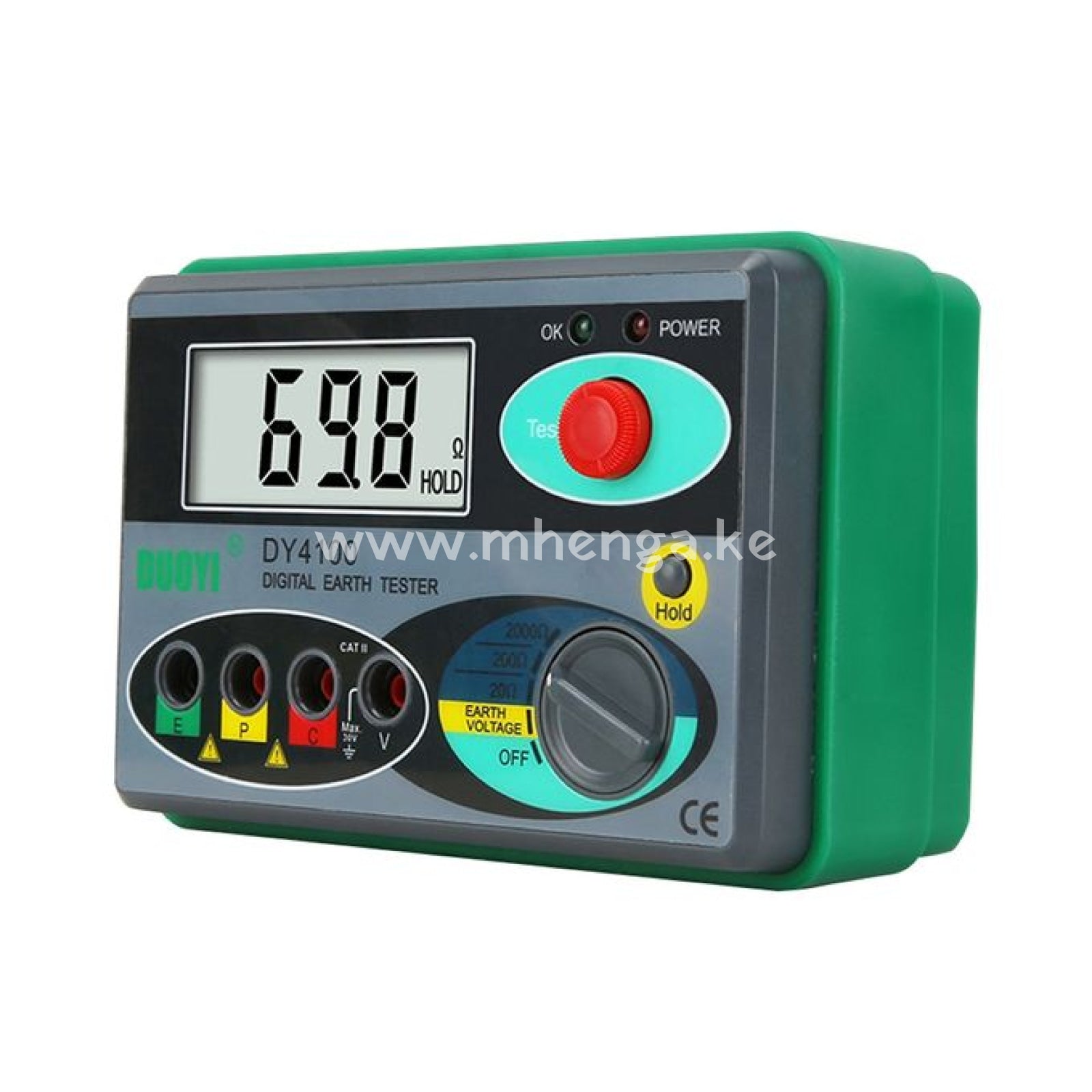 New Dy4100 Digital Earth Ground Resistance Tester Meter Resolution 0.01Ω Test Measurement Inspection