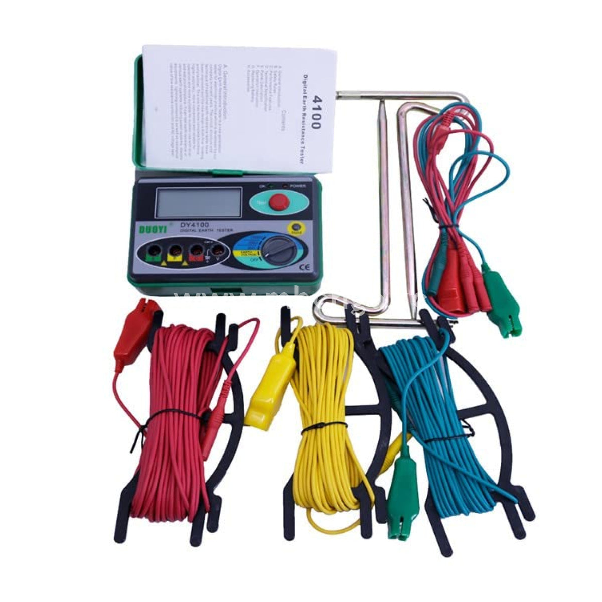 New Dy4100 Digital Earth Ground Resistance Tester Meter Resolution 0.01Ω Test Measurement Inspection