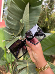Pentagonal Square Sunglasses Sunnies Black