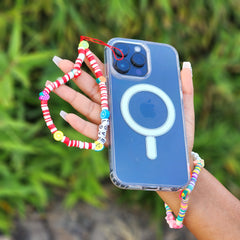 Beaded Wristlet Universal Phone Charm Strap - Cute Wrist Chain Lanyard Aesthetic Decor Strap for Cell Phone Camera Keys AirPods Keychains