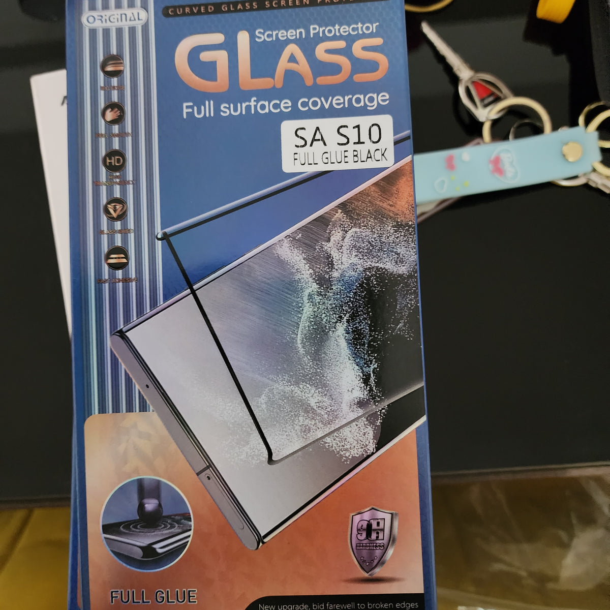 Screen protector Samsung s10  full glue s 10 tempered