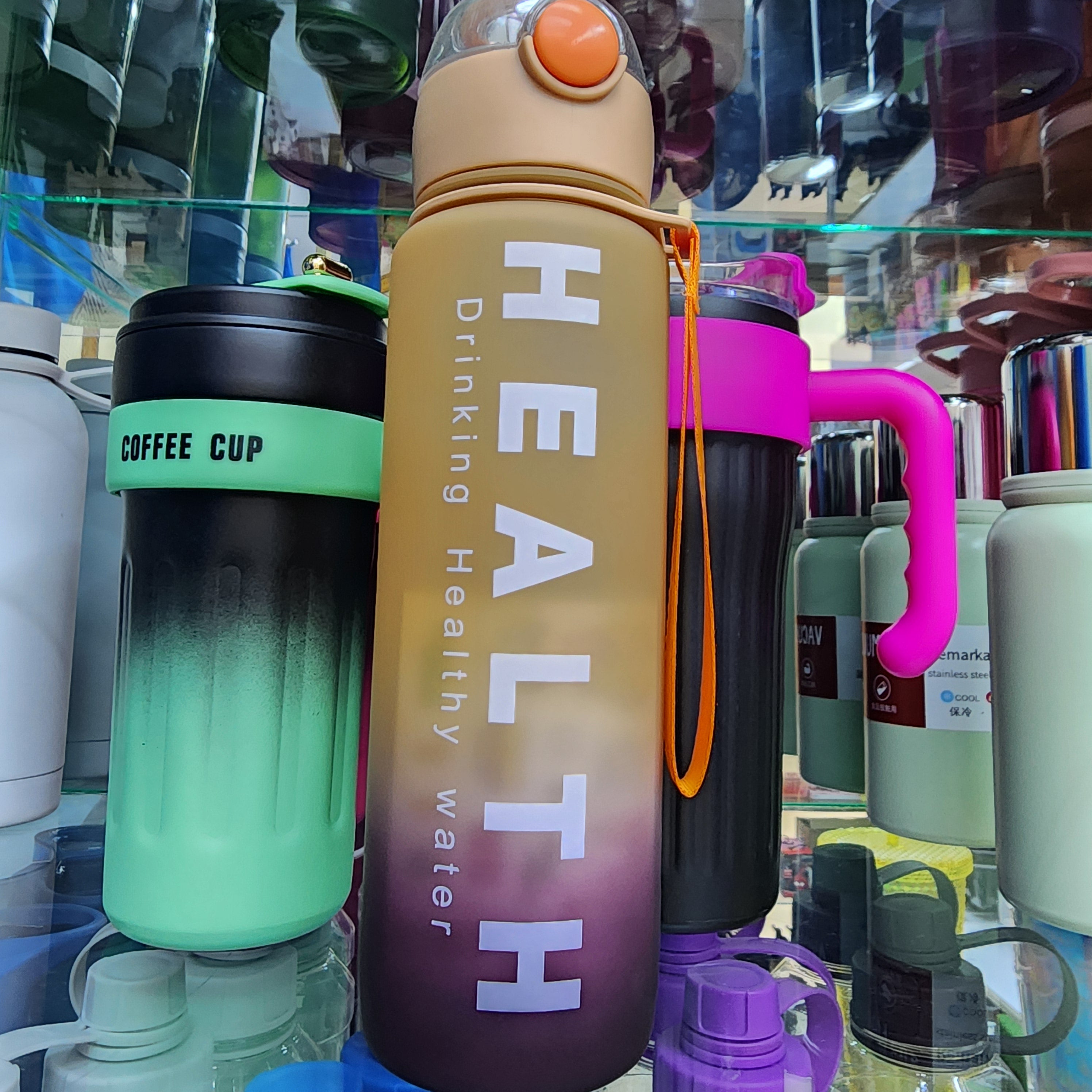 Orange health water bottle