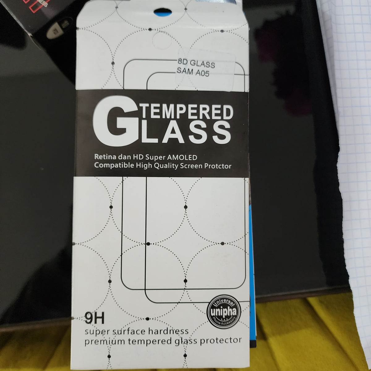 Phone Screen protector Samsung A05 glass with ring tempered A 05