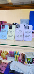 IPhone 15 promax shiny bow conture silicone phone case