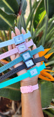 Rectangle wrist watches cute silicone strap