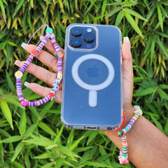 Beaded Wristlet Universal Phone Charm Strap - Cute Wrist Chain Lanyard Aesthetic Decor Strap for Cell Phone Camera Keys AirPods Keychains