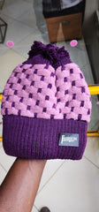 Checked beanie