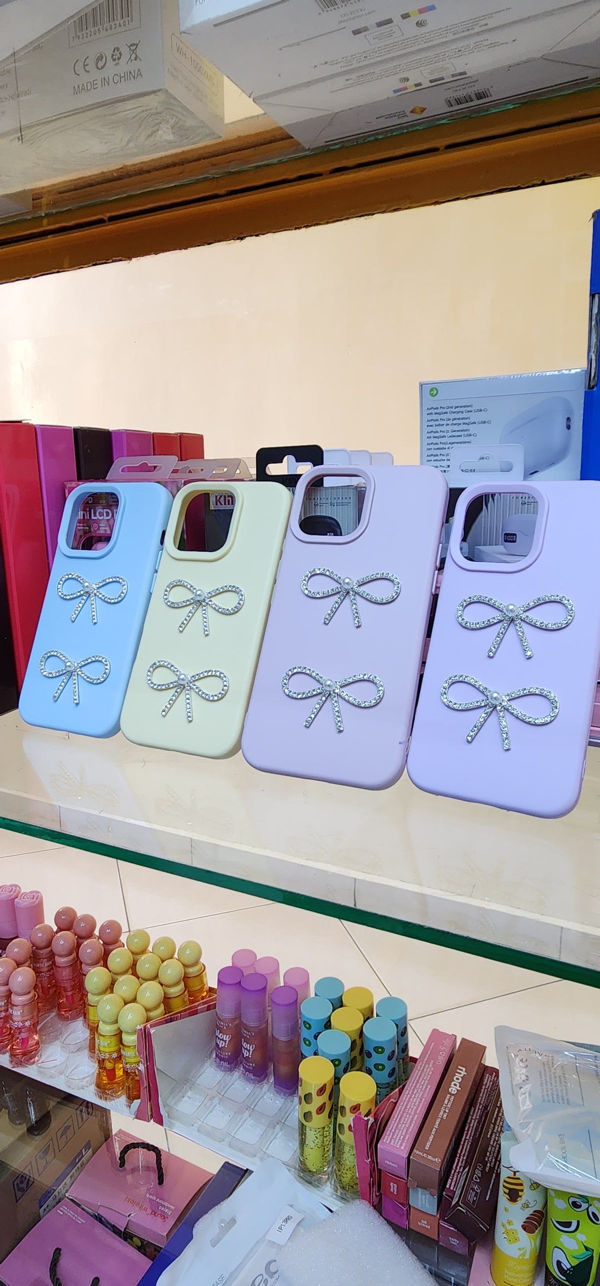 IPhone 15 promax shiny bow conture silicone phone case