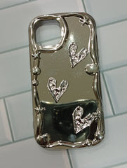 Mirror love charm cases. Iphone 12 pro max phone case.