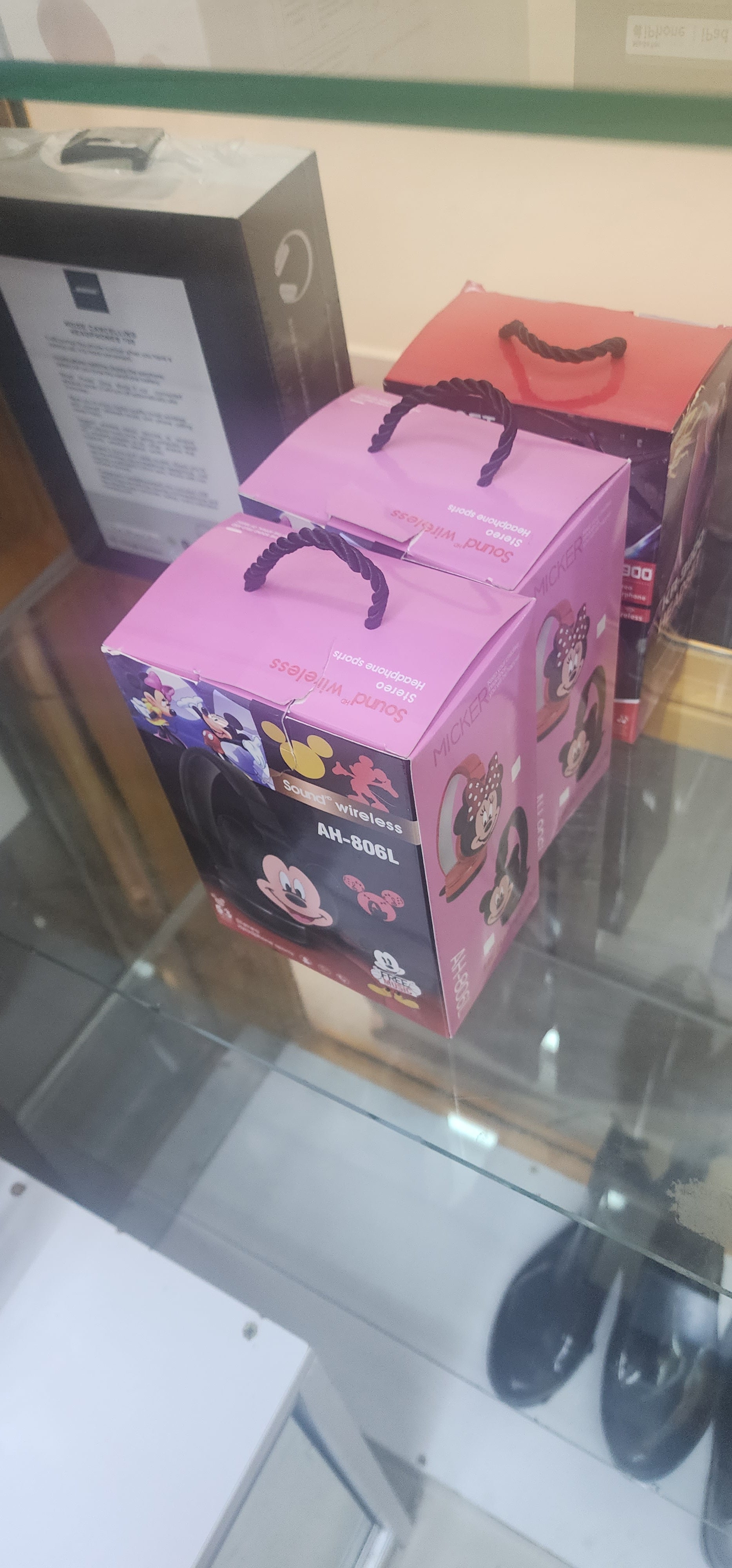 Kids cartoon headphones micky spiderman