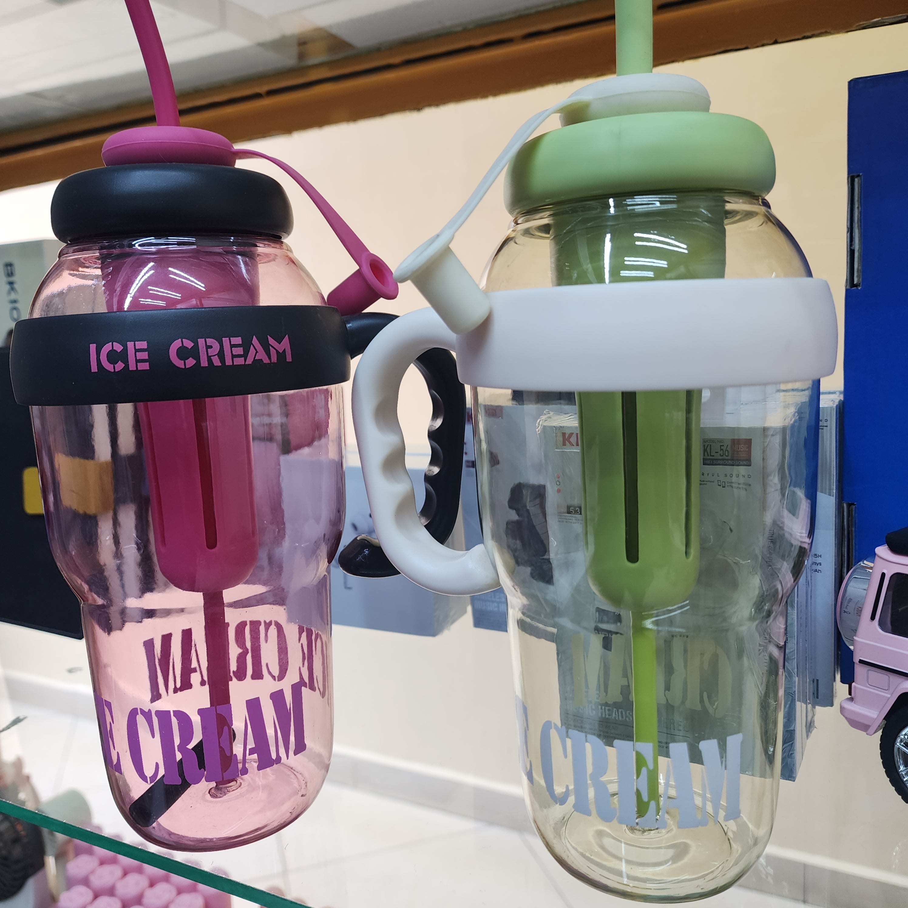 Ice cream water bottles
