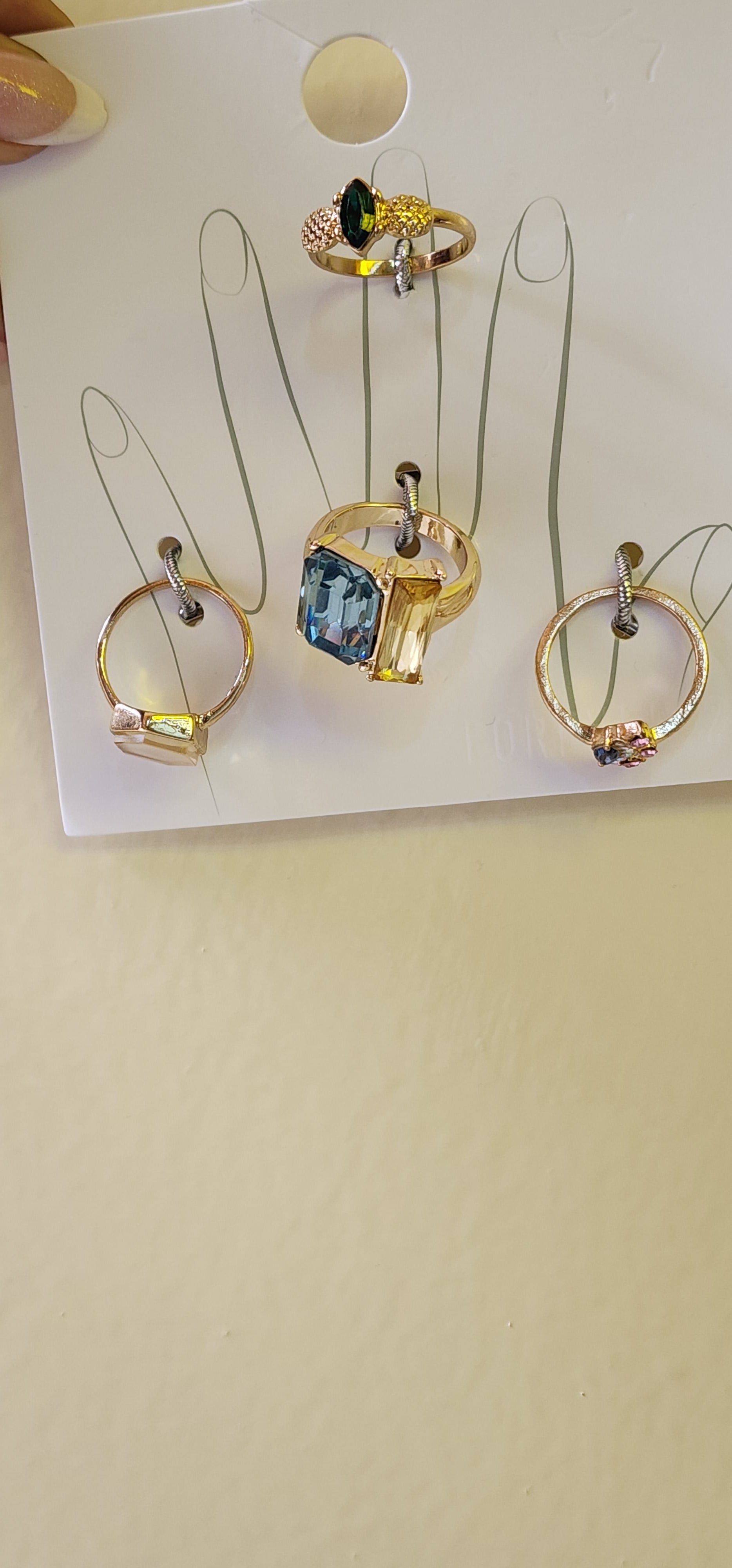 Golden Bloom Stackable Ring Set