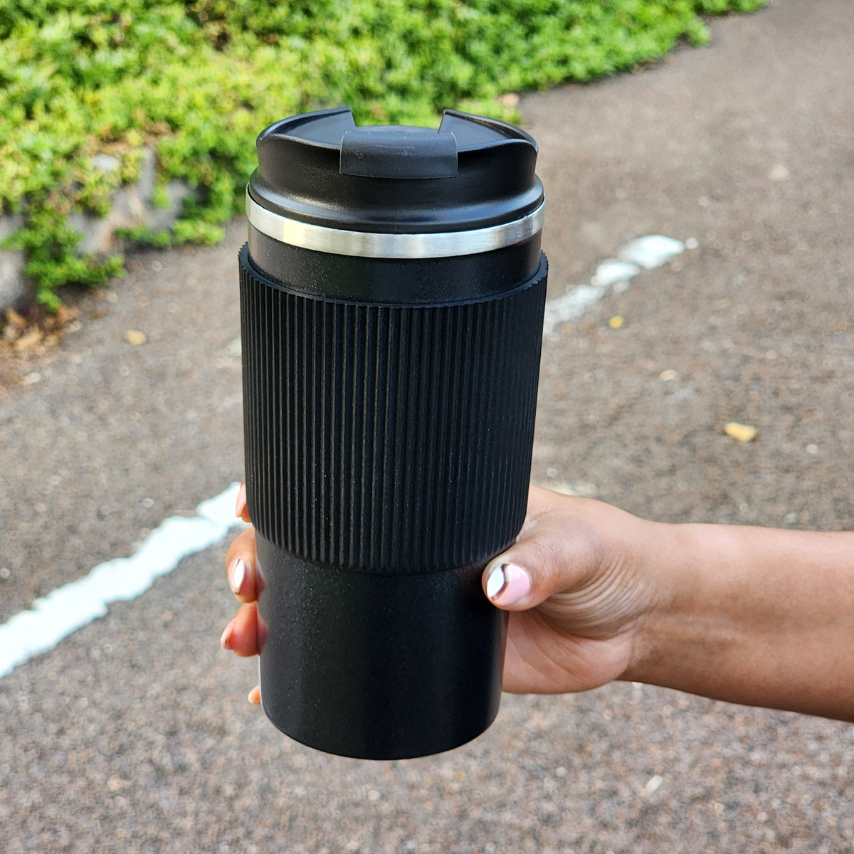 Portable insulated coffee cup tumbler 450ml