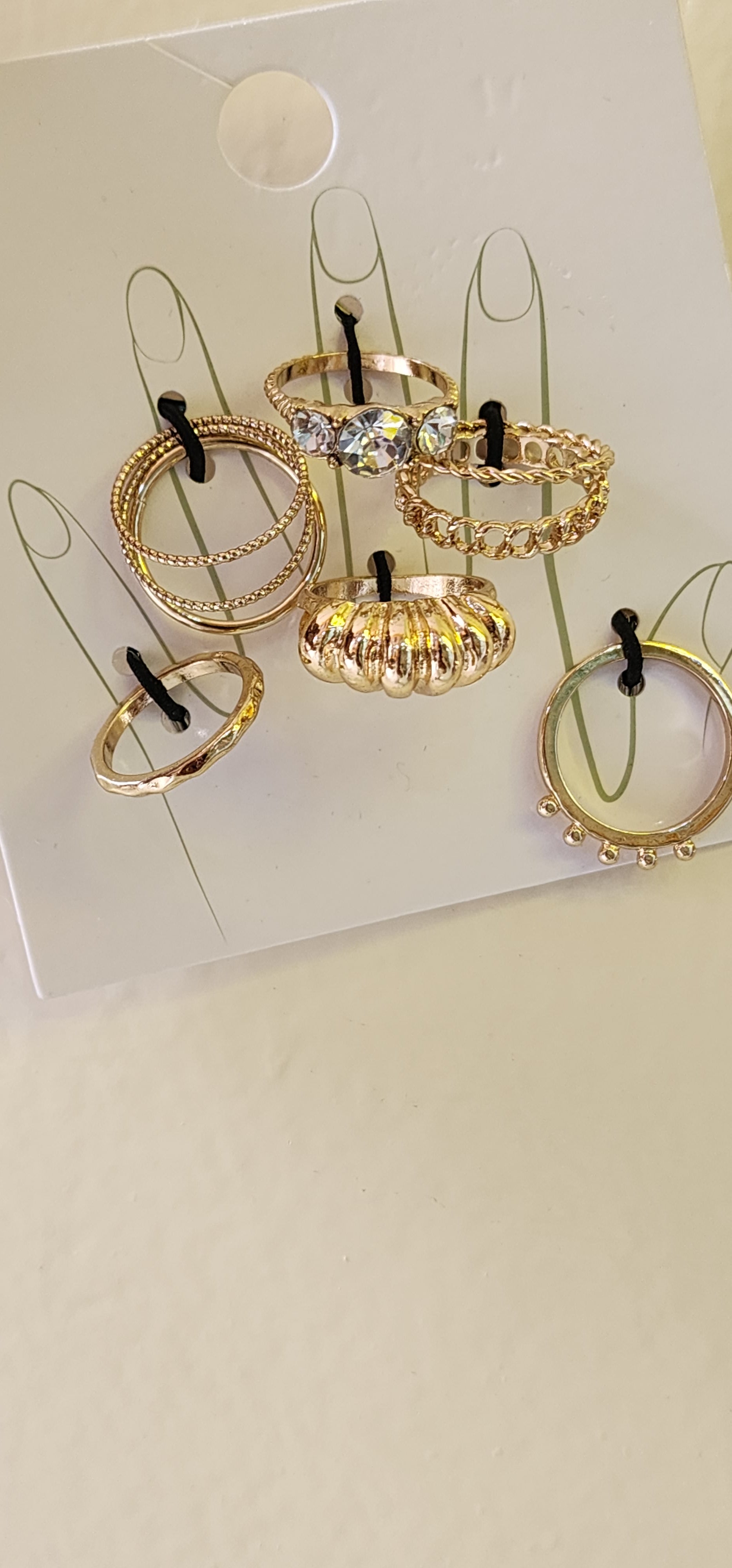 Golden Bloom Stackable Ring Set