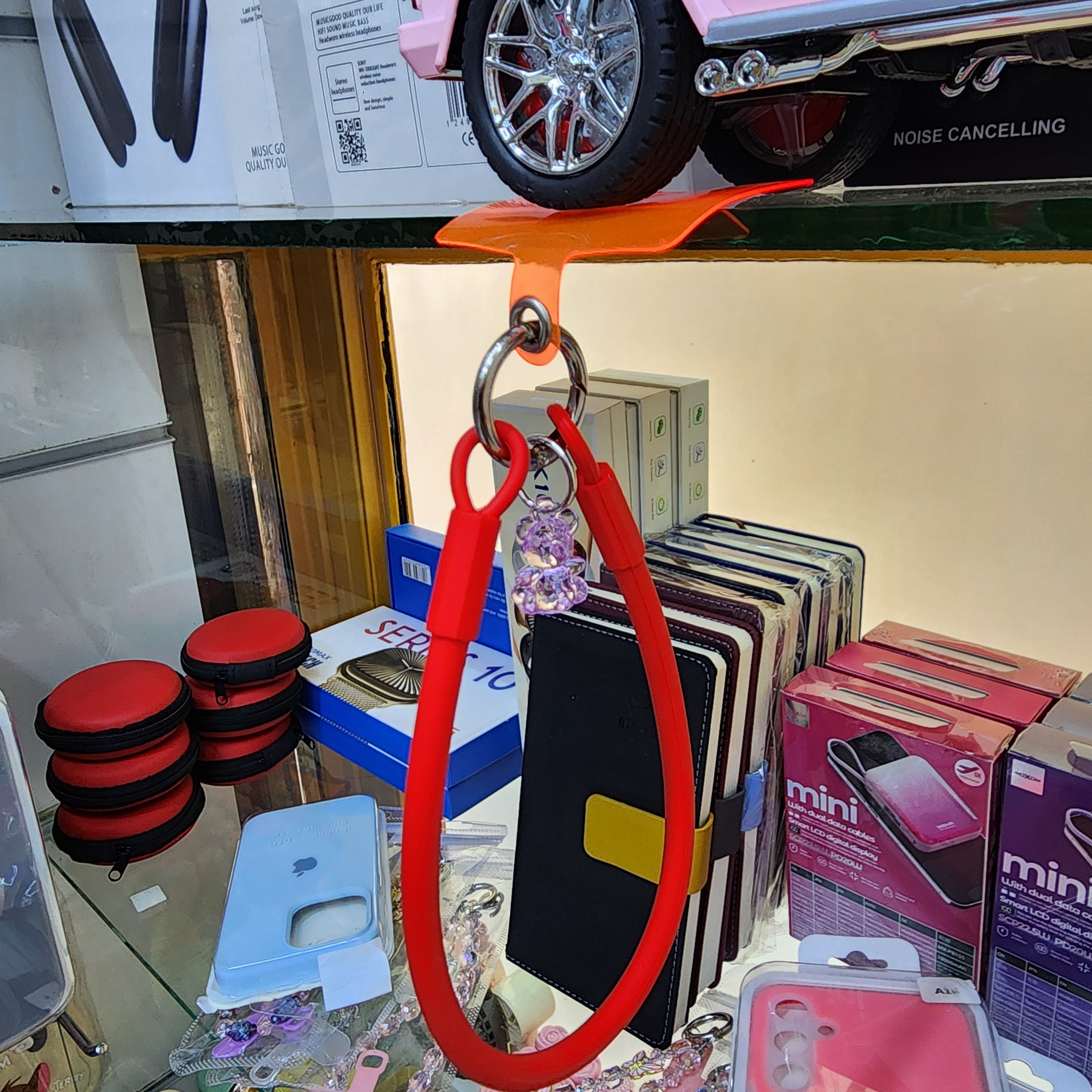 Silicone phone charms with cute bear charm