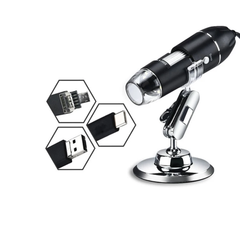 3-in-1 Digital USB Microscope – 1000X Magnifier Compatible with Android, Mac & PC