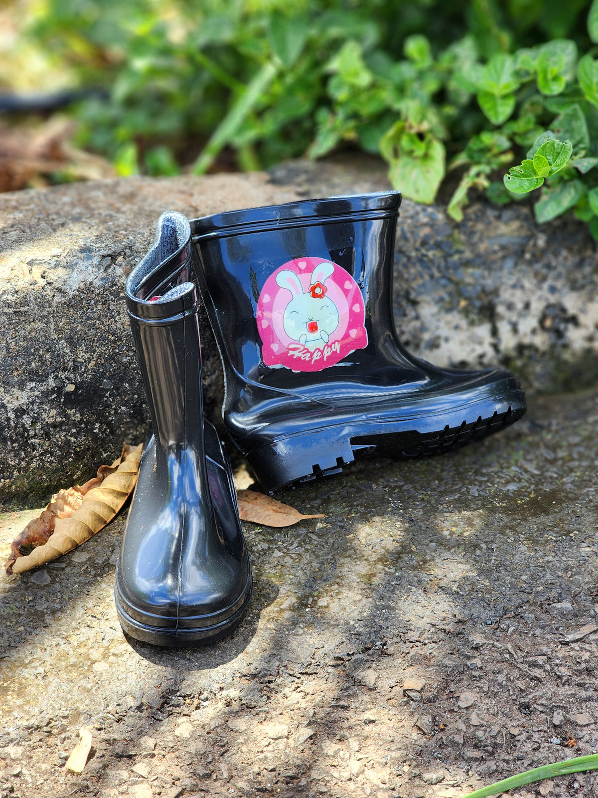 Toddler Kids Adorable Lightwight Waterproof Rain Boots Light Up by Steps
