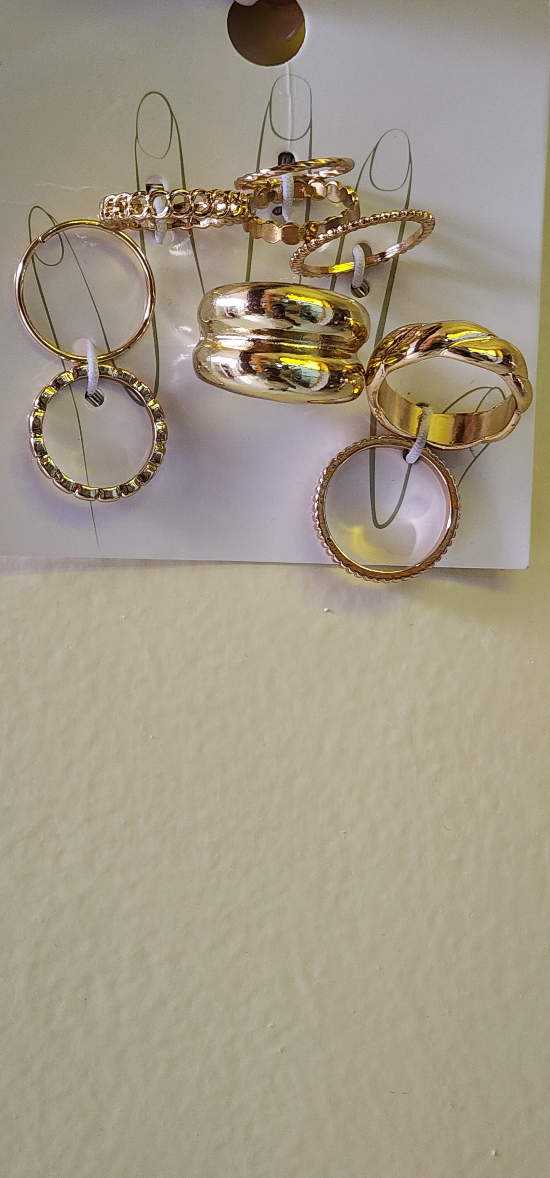 Golden Bloom Stackable Ring Set
