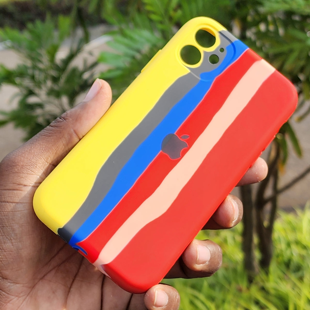 IPhone 11 stripes silicone phone case