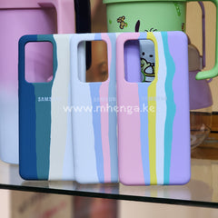 S 20 Ultra Soft Silicone Case Stripes S20 Phone Cases