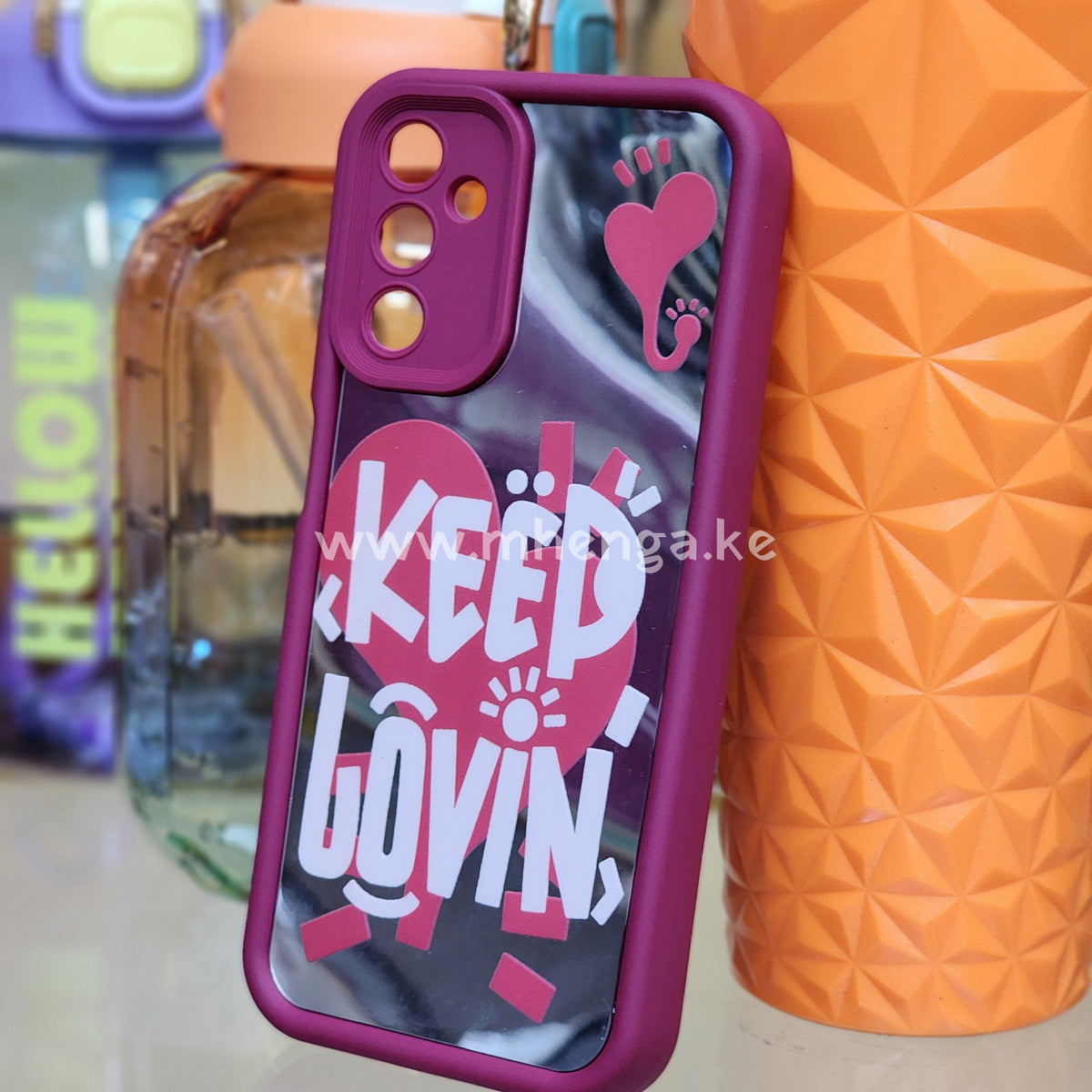 Samsung A14 Fancy Phone Cases Cute Mirror Reflective Style_6