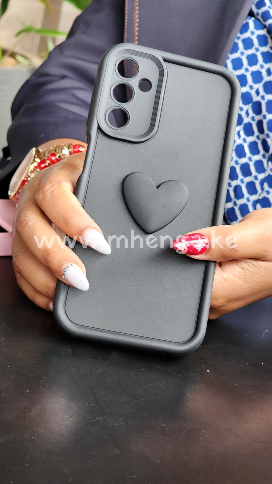 Samsung A15 4G / 5G Phone Case With Heart Charm Cute Cases A 15 4 G 5