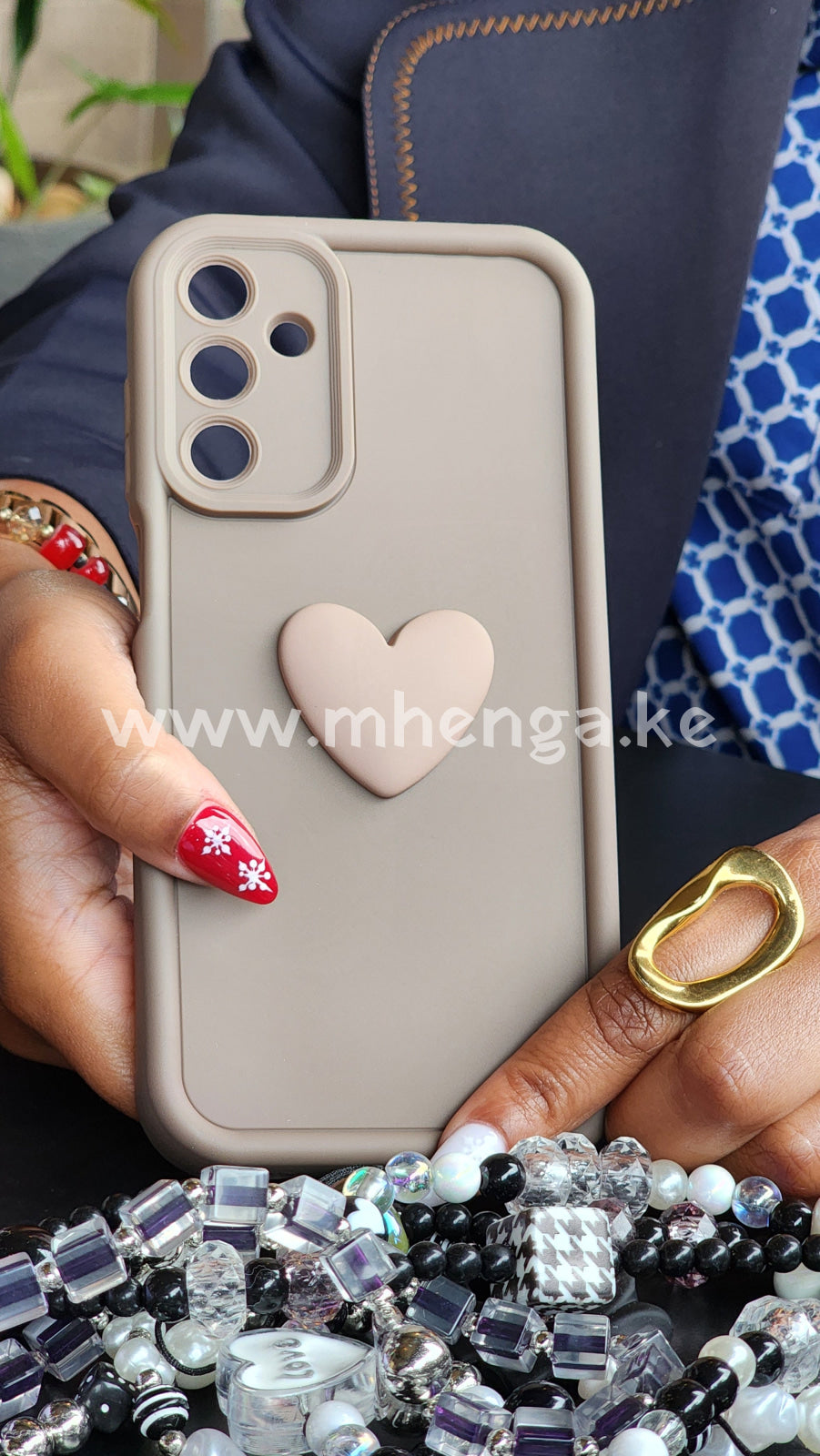 Samsung A15 4G / 5G Phone Case With Heart Charm Cute Cases A 15 4 G 5