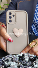 Samsung A15 4G / 5G Phone Case With Heart Charm Cute Cases A 15 4 G 5