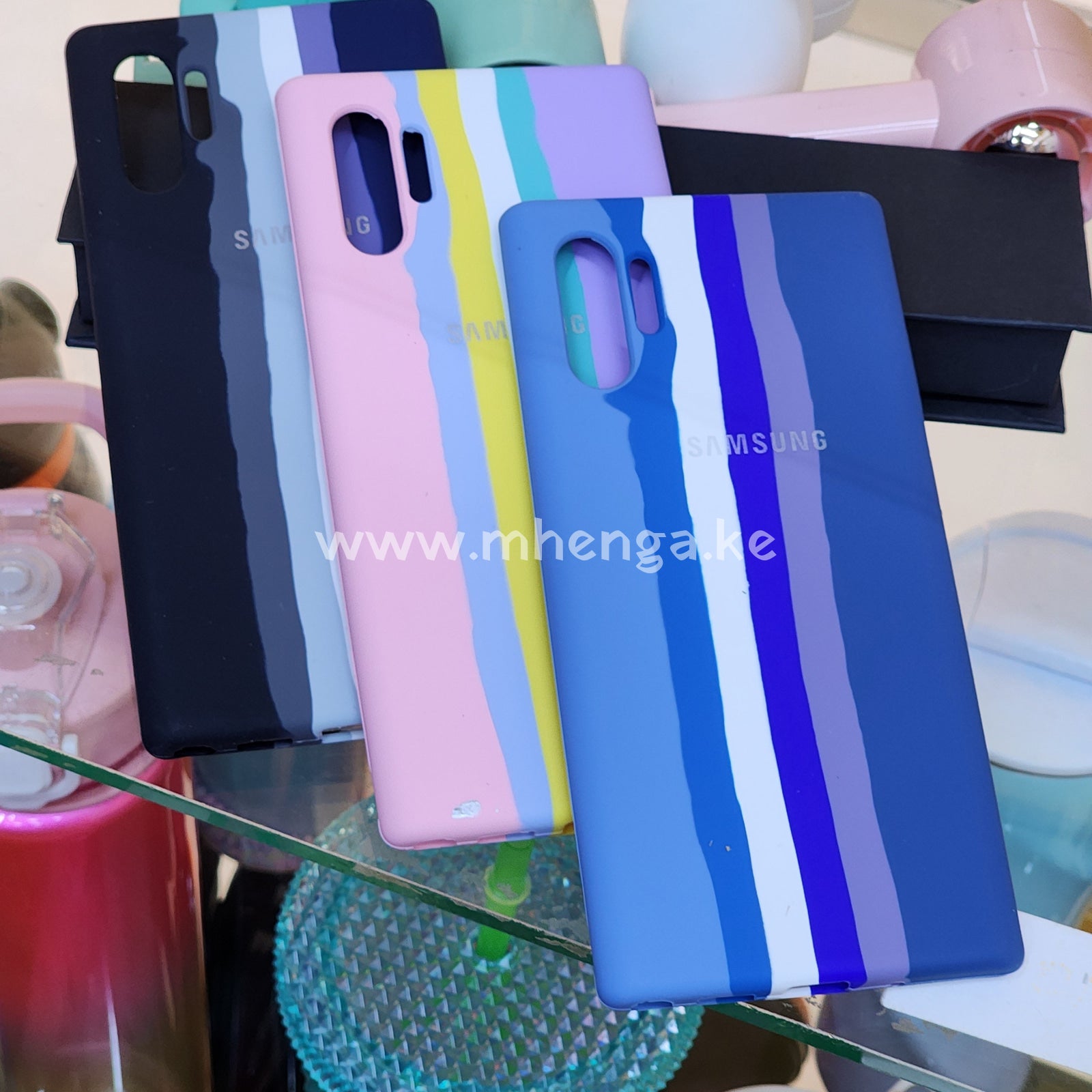 Samsung Note 10 Plus + Silicone Phone Case Stripes