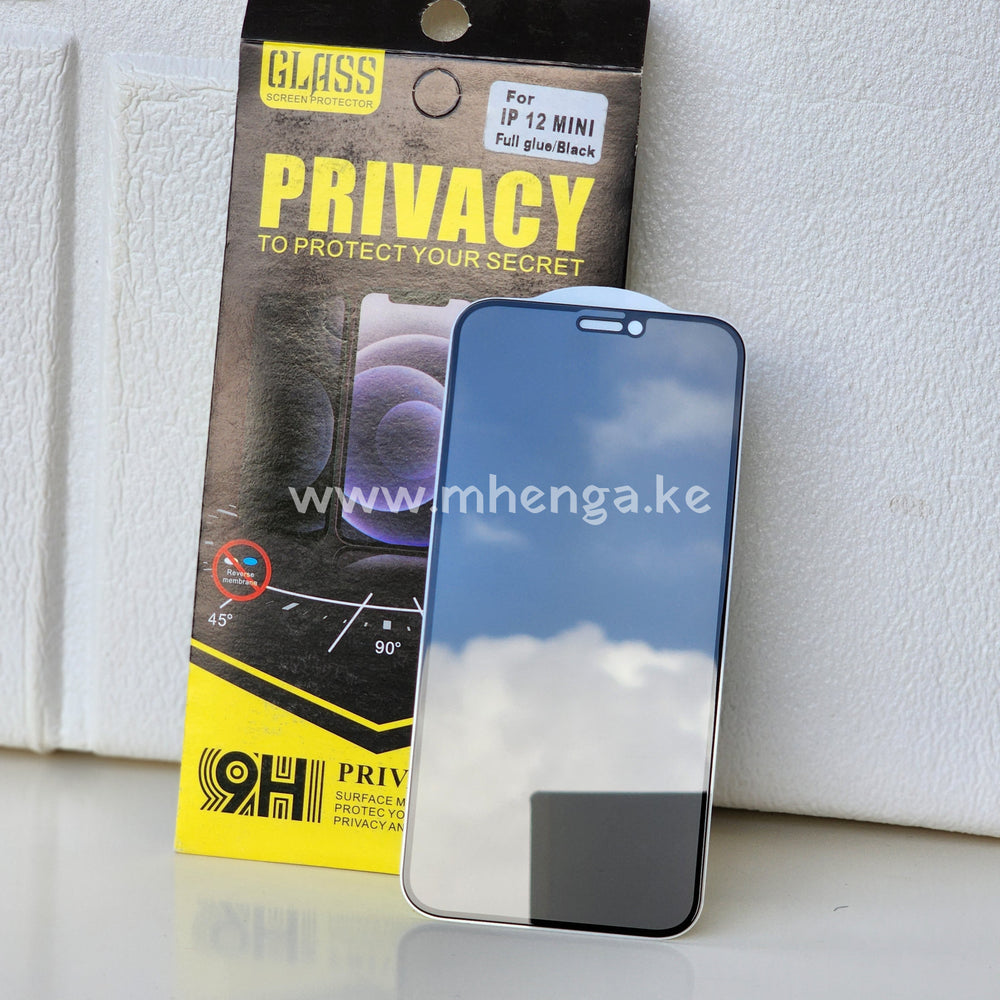 Screen Protector Glass 9H Privacy For Iphone 12 Mini Full Glue