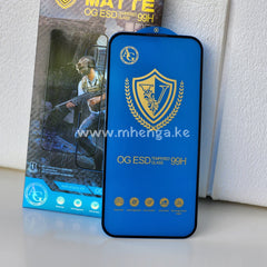 Screen Protector Matte Og Esd Iphone 15 Pro Full Glue 99H Tempered Glass