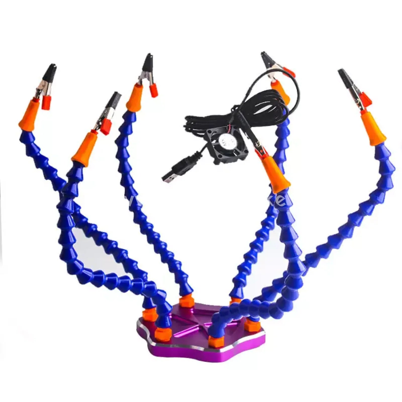 Soldering Helping Hand Third 6 Flexible Arm Magnifier Iron Holder Pcb Welding Repair Tool Station