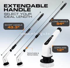 Spin Scrubber Electric 8 In 1 Cleaning Brush Cordless Shower Adjustable Handle Power Scrubbers For