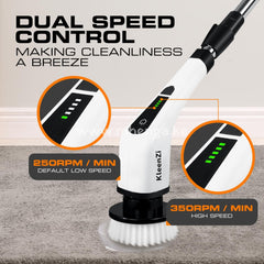 Spin Scrubber Electric 8 In 1 Cleaning Brush Cordless Shower Adjustable Handle Power Scrubbers For