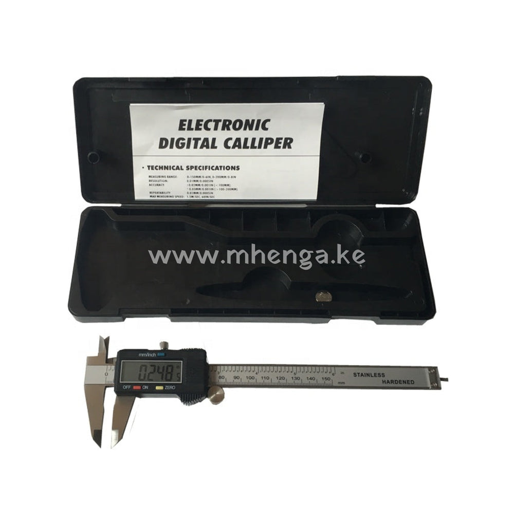 Stainless Steel 150Mm 6Inch Electronic Digital Vernier Caliper