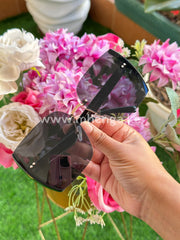 Sunglasses Square Two Silver Dots