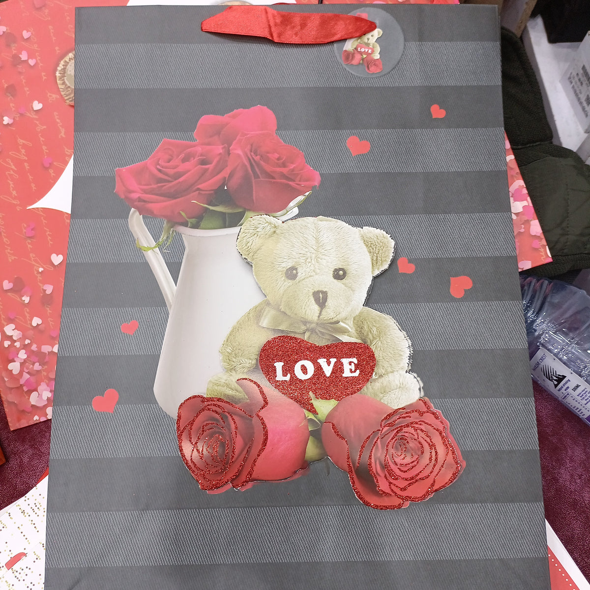 Large valentine gift bag romantic love