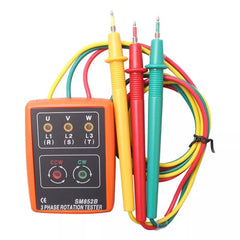 SM852B 3 Phase Sequence Rotation Tester LED Indicator Detector Checker Meter