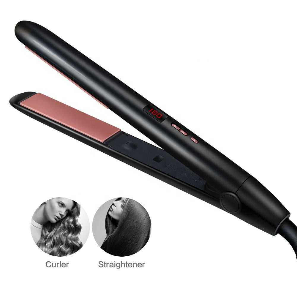Hair Straightener Titanium Flat Iron for Hair Makes Hair Shiny Dual Voltage Flat Iron Heats up Fast